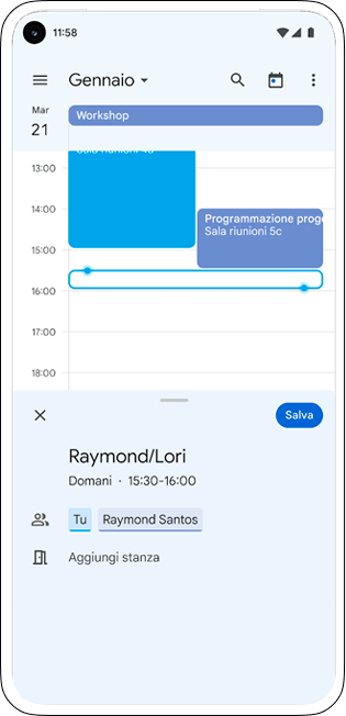 Sincronizzazione Google Calendar